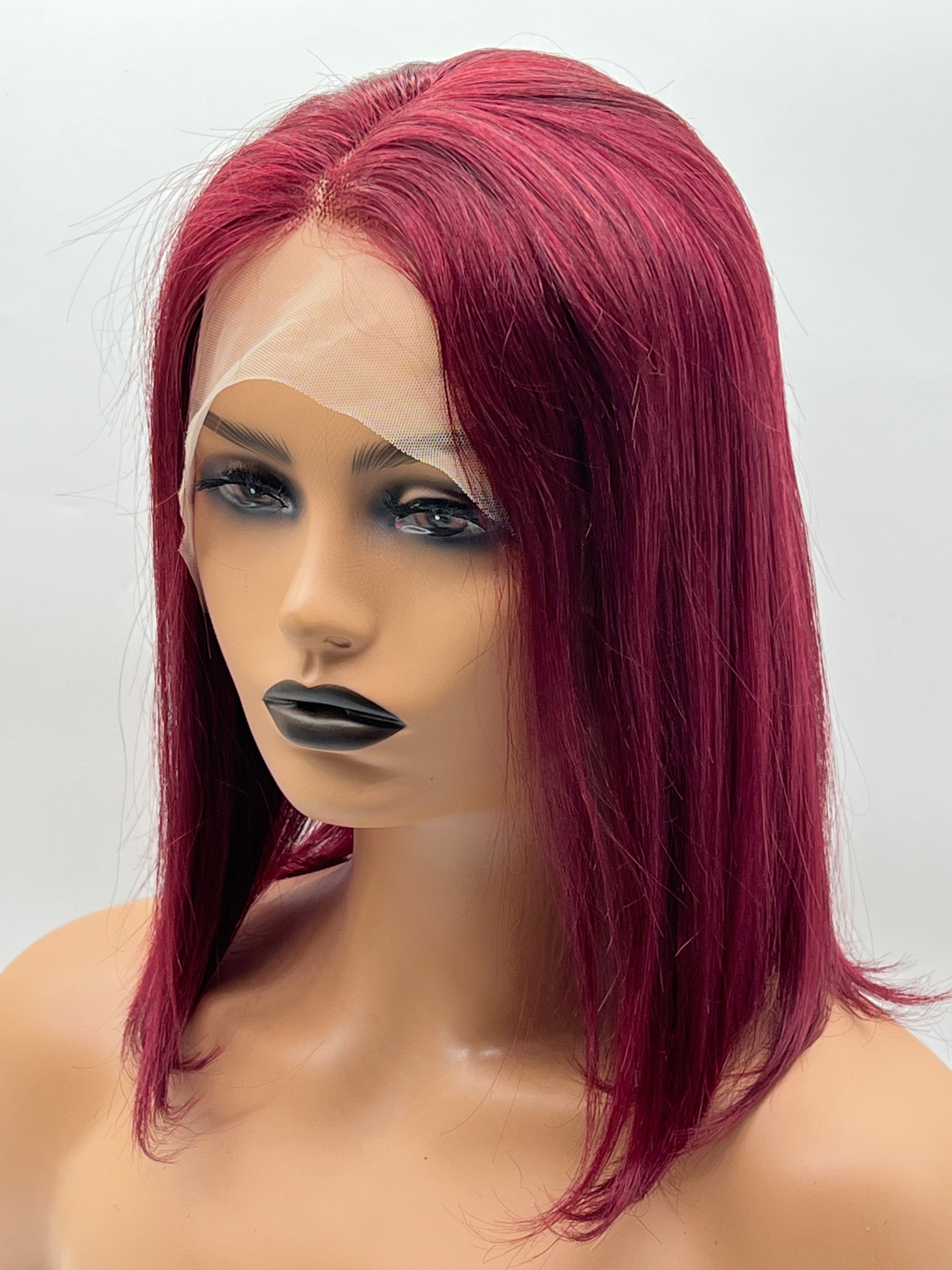 JBEXTENSION 12 Inches Remy Human Hair Mix Blonde With Highlight Wig TATIANA