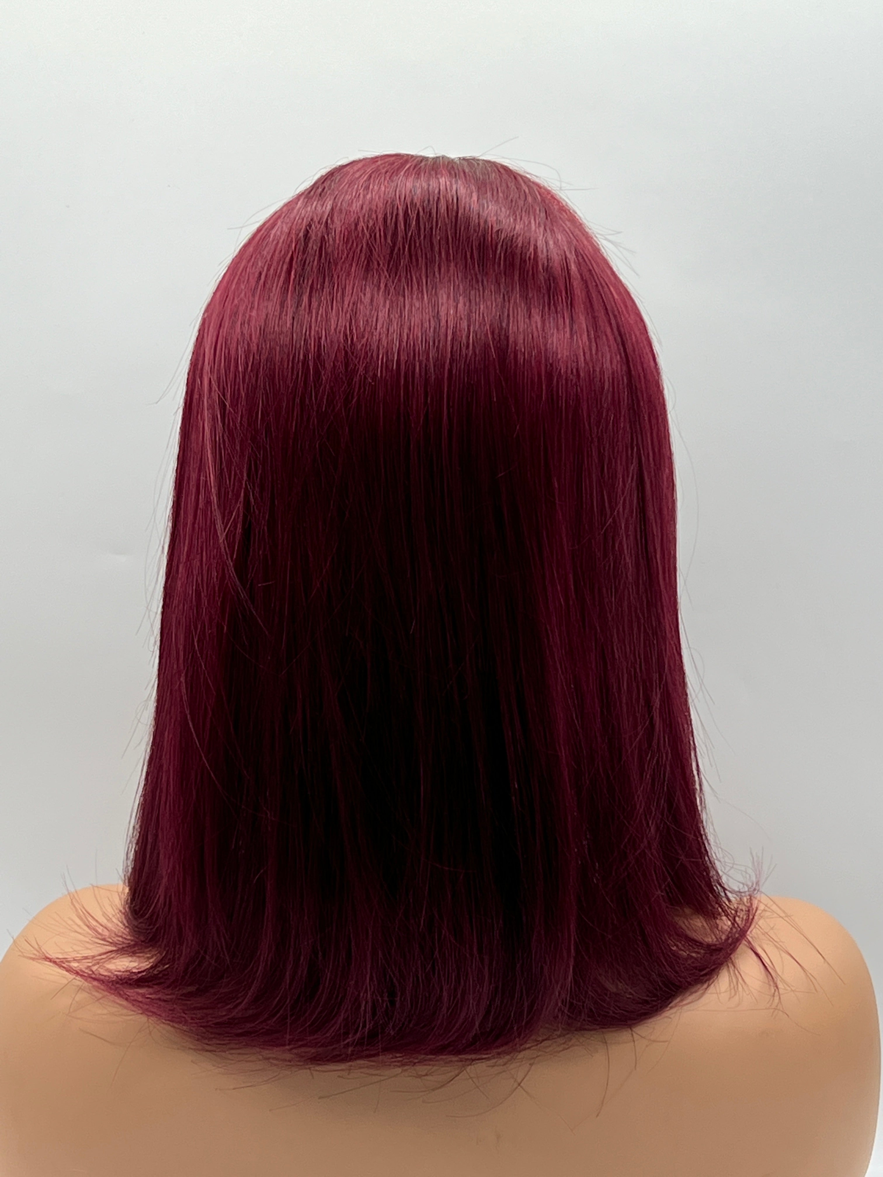 JBEXTENSION 12 Inches Remy Human Hair Mix Blonde With Highlight Wig TATIANA