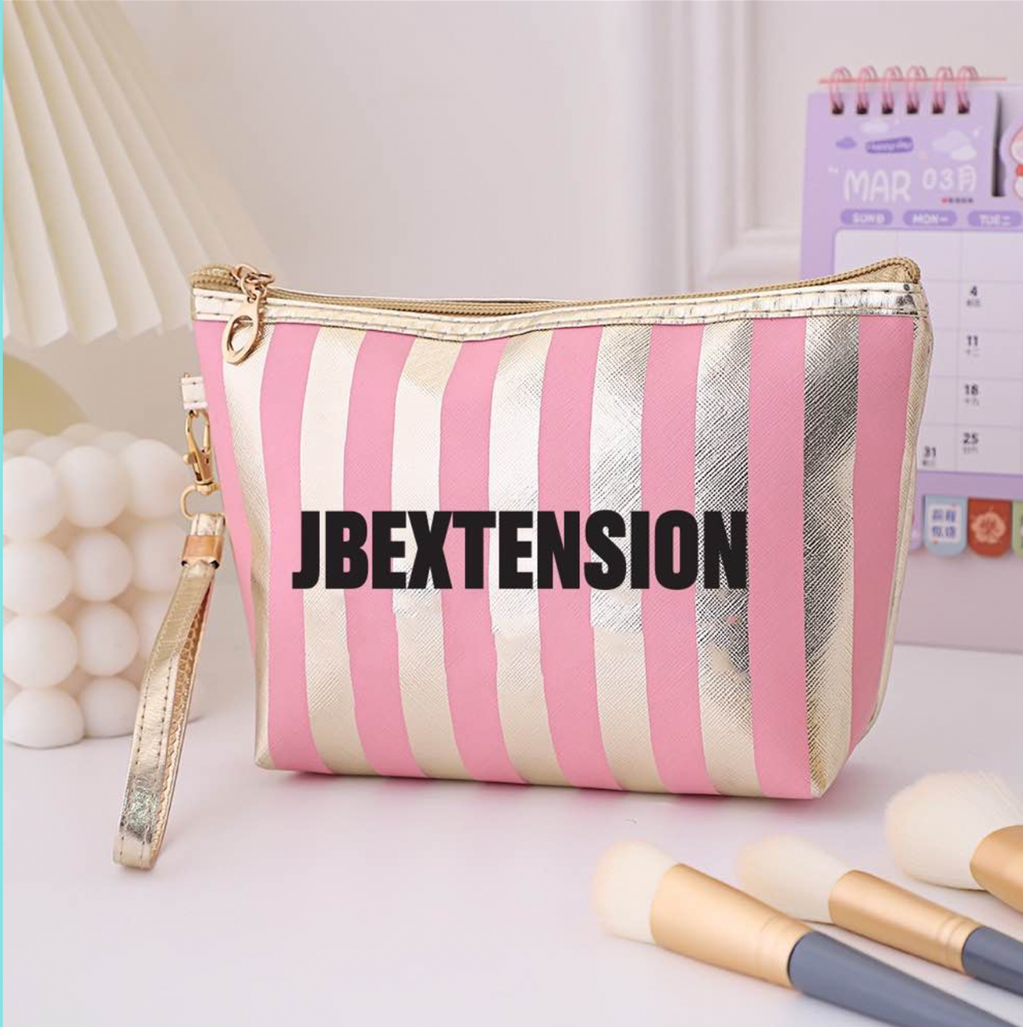JBEXTENSION Makeup Bag Travel Cosmetic Bag Organizer Toiletry Bag Make Up Bags for Women Girls