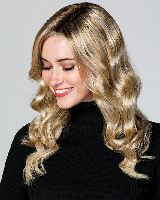 Top Coverage Wavy 18 inch (Exclusive) | Lace Front & Monofilament Synthetic Hair Topper by Jon Renau