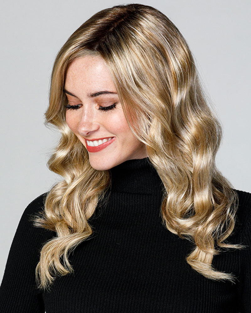 Top Coverage Wavy 18 inch | Lace Front & Monofilament Synthetic Hair Topper by Jon Renau