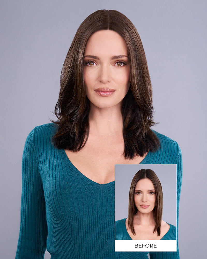 Top Trend Lace HD Straight 14 inch (Exclusive) | Lace Front & Monofilament Synthetic Hair Topper by Jon Renau