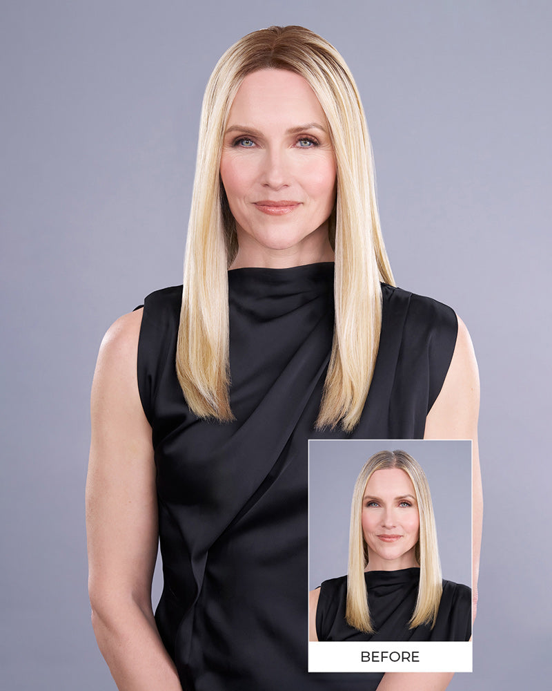 Top Trend Lace HD Straight 18 inch (Exclusive) | Lace Front & Monofilament Synthetic Hair Topper by Jon Renau