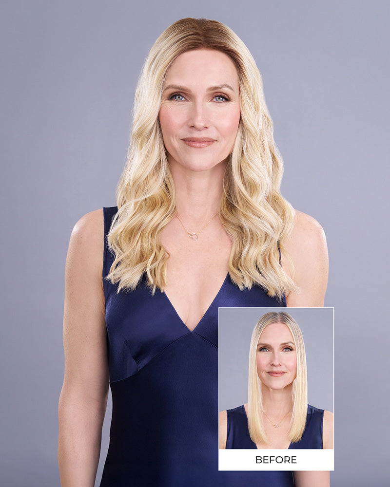 Top Trend Lace HD Wavy 18 inch | Lace Front & Monofilament Synthetic Hair Topper by Jon Renau