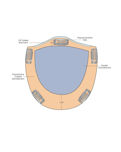 Top Form 12 inch (Exclusive) | Monofilament Remy Human Hair Topper by Jon Renau