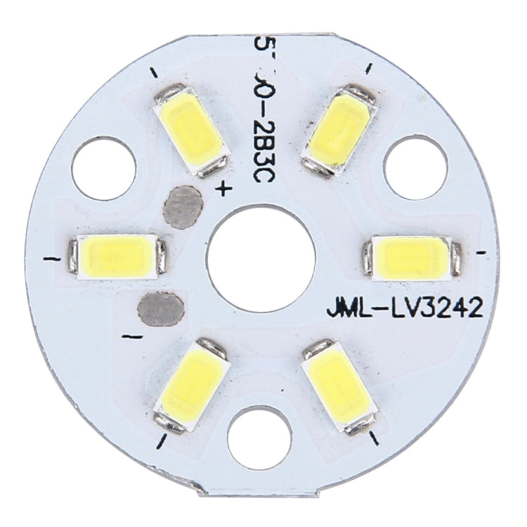10 PCS 3W SMD 5730 Aluminum Base Light Panel, 6 LEDs 270 LM 3000-6500K, Diameter: 32mm