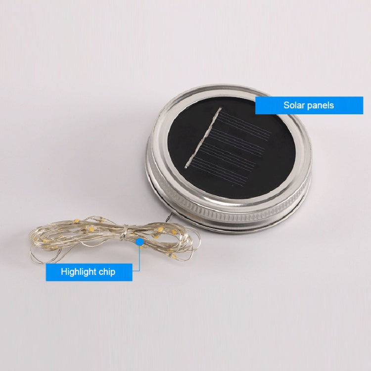 10 LEDs Solar Energy Mason Bottle Cap Pendent Lamp Outdoor Decoration Garden Light, Not Include Bottle Body(White Light)