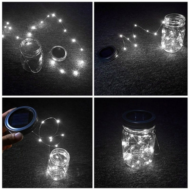 10 LEDs Solar Energy Mason Bottle Cap Pendent Lamp Outdoor Decoration Garden Light, Not Include Bottle Body(White Light)
