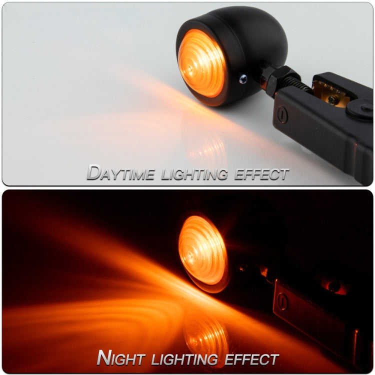 1 Pair KC801 12V Modified Universal Motorcycle LED Turn Signal (Black)
