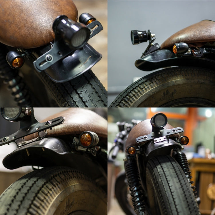 1 Pair KC801 12V Modified Universal Motorcycle LED Turn Signal (Silver)