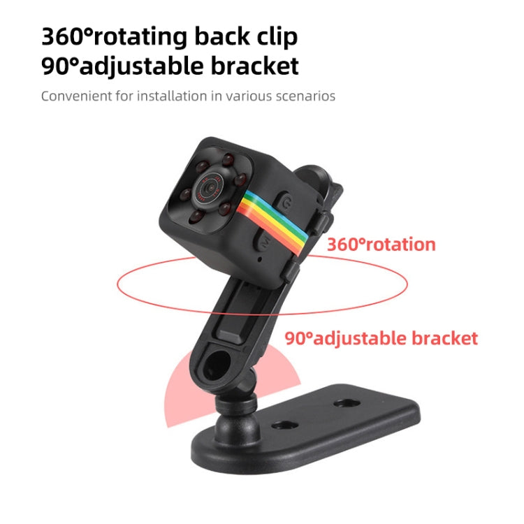 SQ11 Mini DV HD 1080P 6 LEDs Sport Recorder Camera with Holder, Support Monitor Detection & IR Night Vision & TF Card (Red)