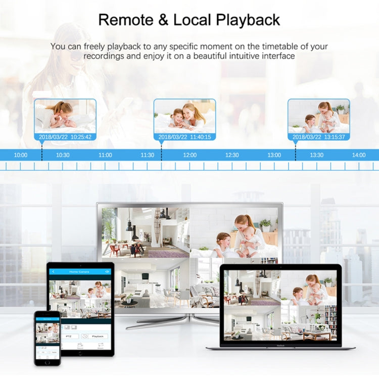 A4B3 / Kit 4CH 1080N Surveillance DVR System and 720P 1.0MP HD Weatherproof CCTV Bullet Camera, Support Infrared Night Vision & P2P & QR Code Scan Remote Access(White)