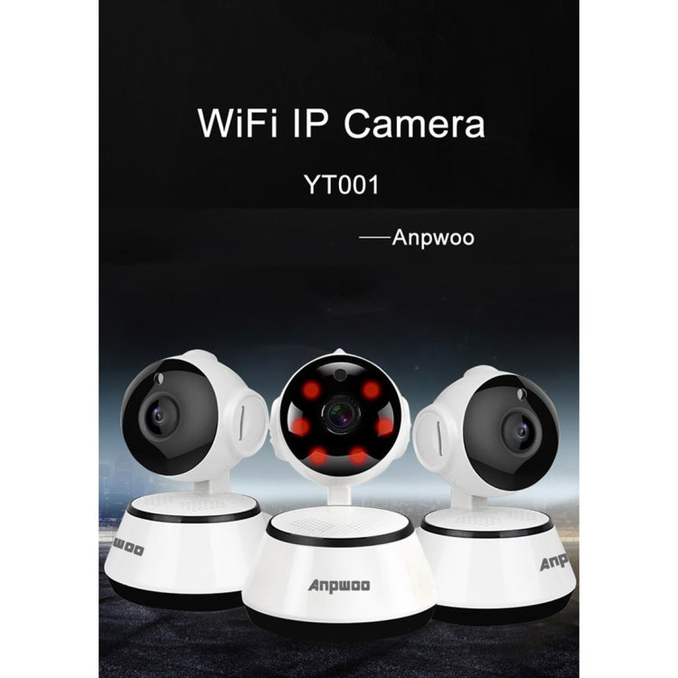 Anpwoo YT001 720P HD WiFi IP Camera with 6 PCS Infrared LEDs, Support Motion Detection & Night Vision & TF Card(Max 64GB)