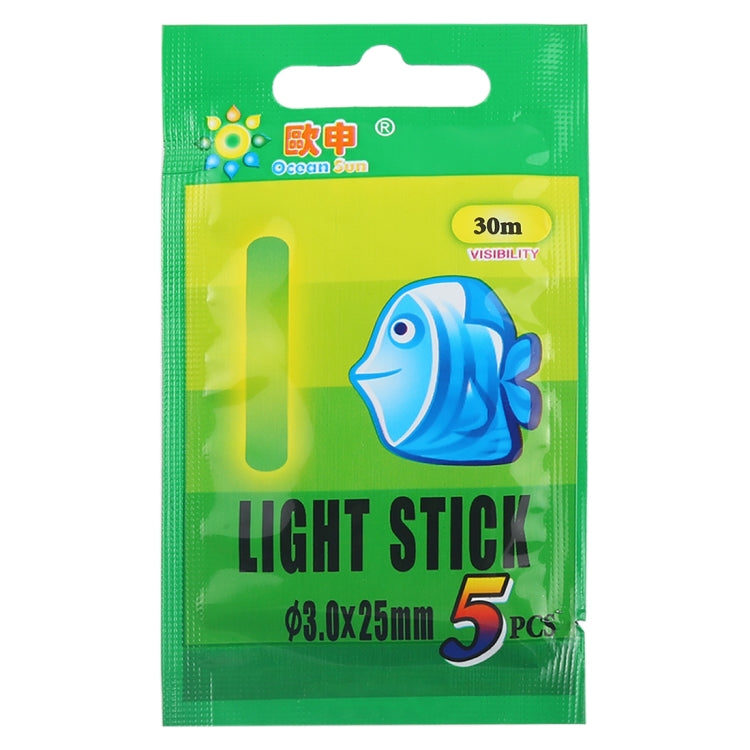 10 Packs OCEAN SUN Luminous Float Night Fishing Light Stick, Visibility: 30m, Size: 4.5 x 37mm