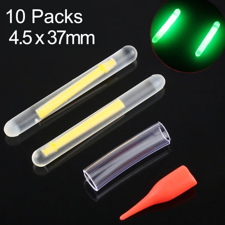 10 Packs OCEAN SUN Luminous Float Night Fishing Light Stick, Visibility: 30m, Size: 4.5 x 37mm