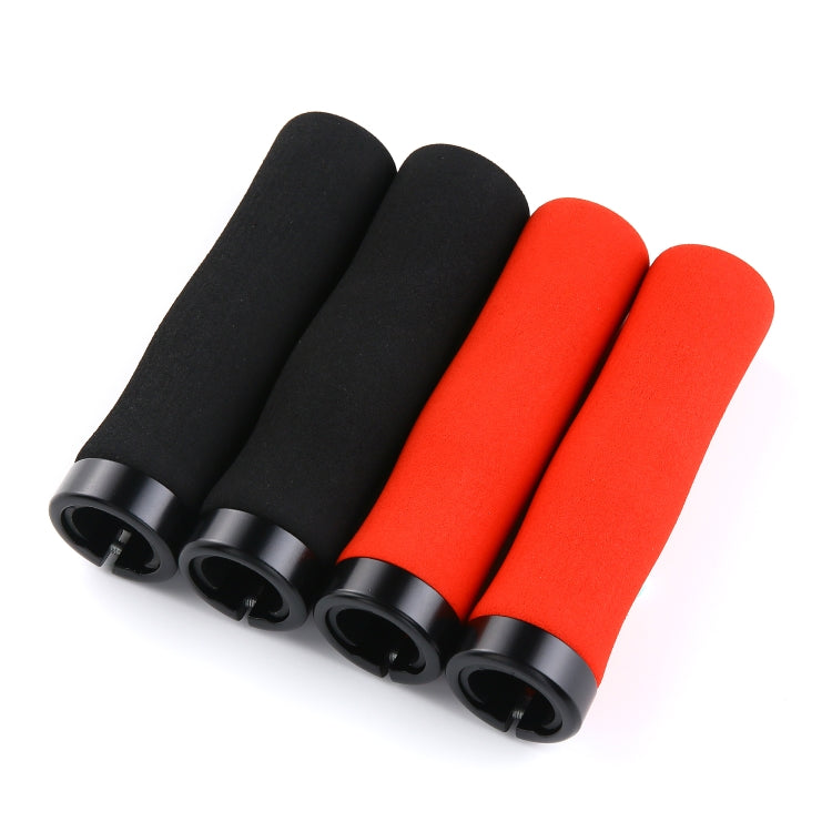 1 Pair AG28 Alloy Lock-Rings + Sponge Bicycle Handlebar Grip (Red)
