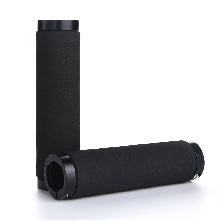 1 Pair AG36 Alloy Lock-Rings + Sponge Bicycle Handlebar Grip (Black)