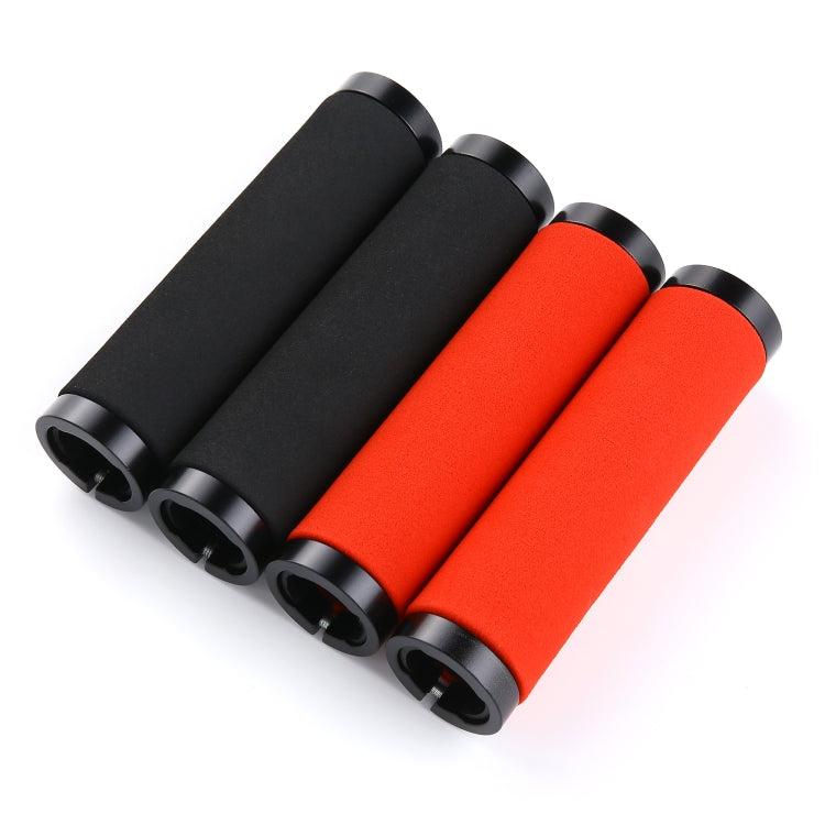 1 Pair AG36 Alloy Lock-Rings + Sponge Bicycle Handlebar Grip (Red)