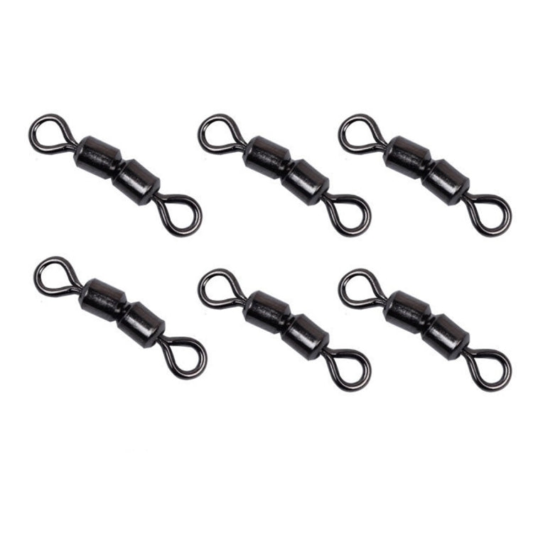 100 PCS 8 Word Shape Fishing Rolling Swivels Dual Rings Connector