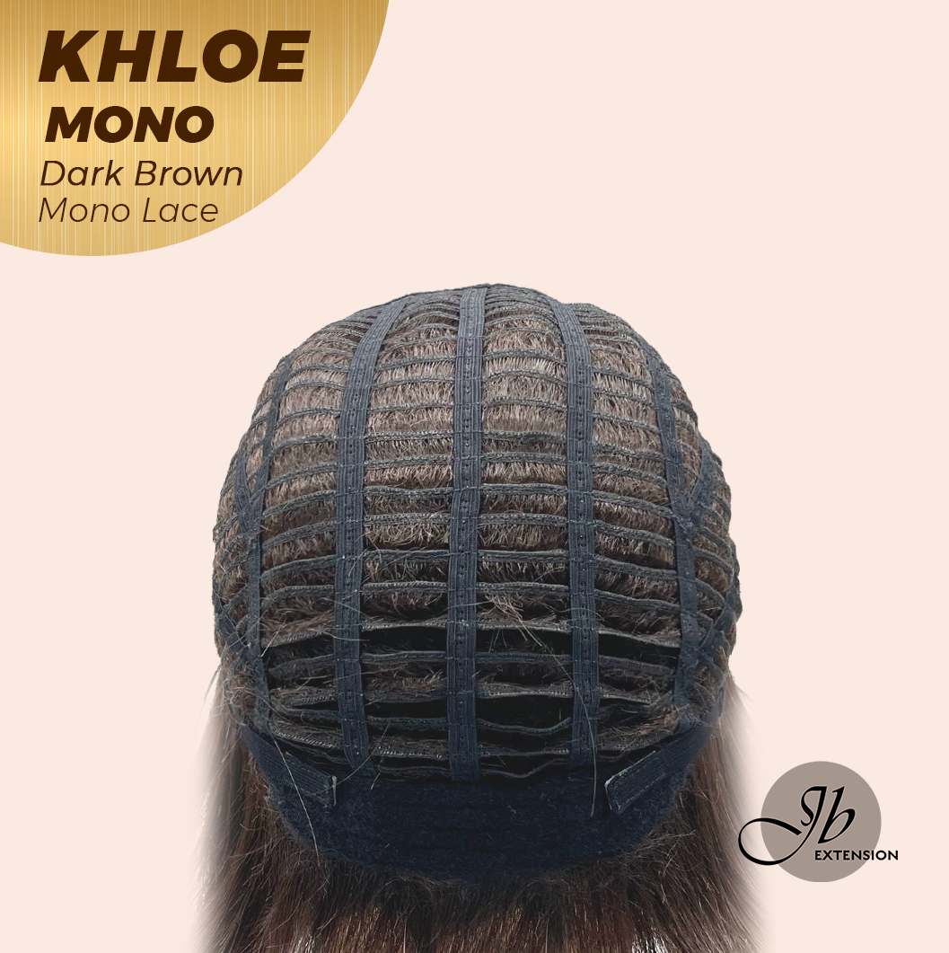 [PRE-ORDER] JBEXTENSION KHLOE MONO Monofilament Handmade Wig 6X5 Full Monofilament Hand Tied Top Wig 12 Inches Bob Cut Dark Brown Mono Lace Handmade Futura Fiber Wig With Anti-slip Silicone Strips Glueless Wig KHLOE MONO DARK BROWN【BENDY EAR TABS】