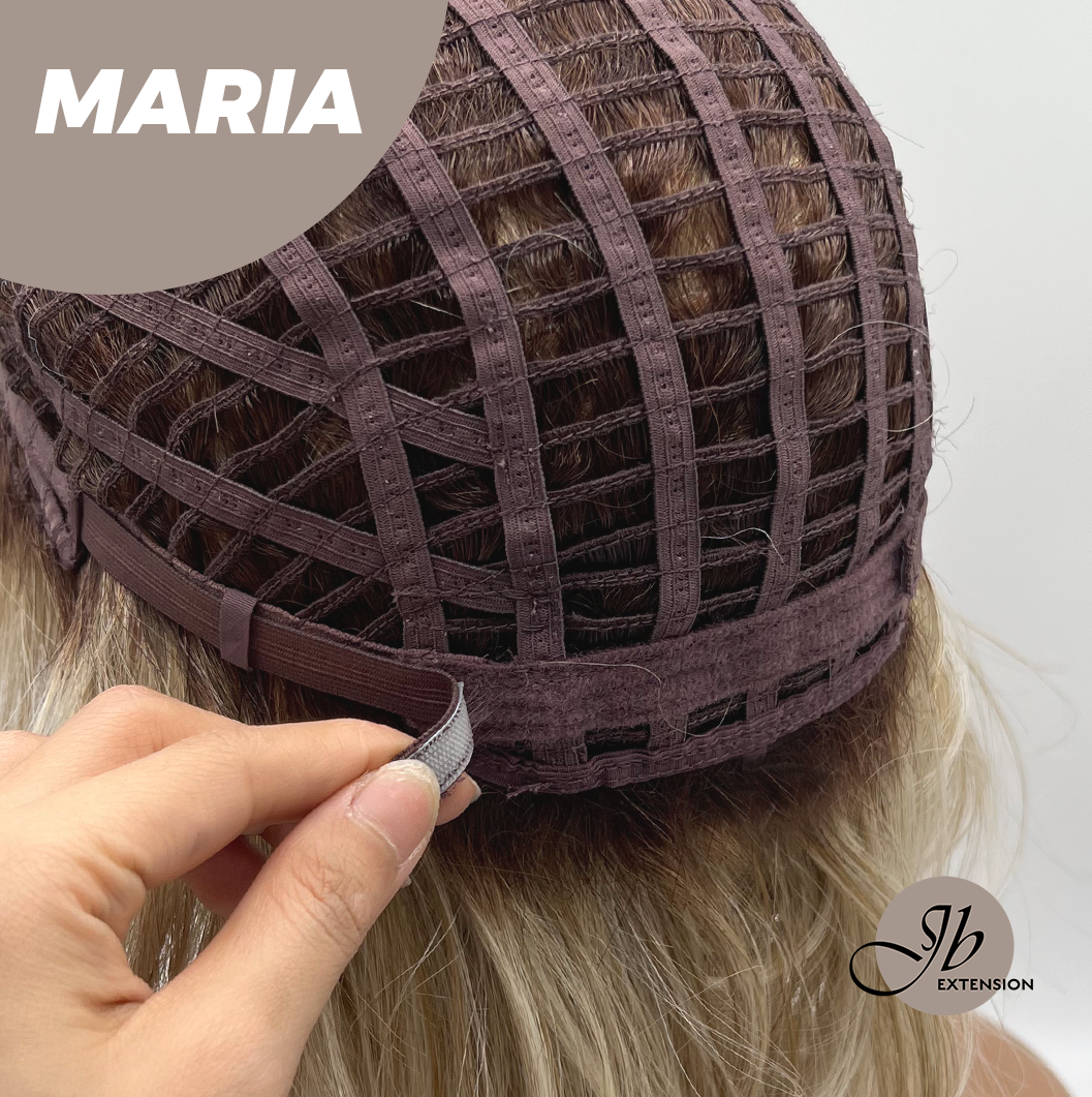 JBEXTENSION 12 Inches Short Blonde Women Fashion Full Machine Wig MARIA【PLUS PERMATEASE】【BENDY EAR TABS】