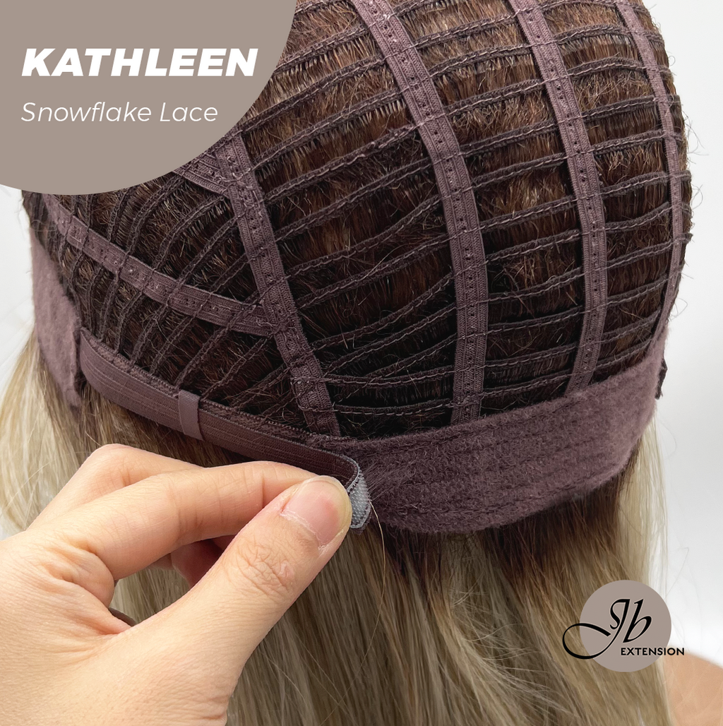 [PRE-ORDER] JBEXTENSION 15 Inches Mix Blonde Pre-Cut T Part Snowflake Lace Frontlace Glueless Wig KATHLEEN【BENDY EAR TABS】