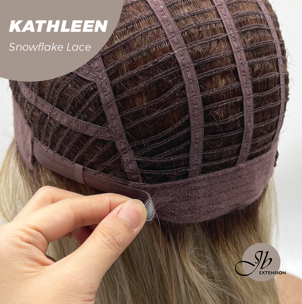 [PRE-ORDER] JBEXTENSION 15 Inches Mix Blonde Pre-Cut T Part Snowflake Lace Frontlace Glueless Wig KATHLEEN【BENDY EAR TABS】