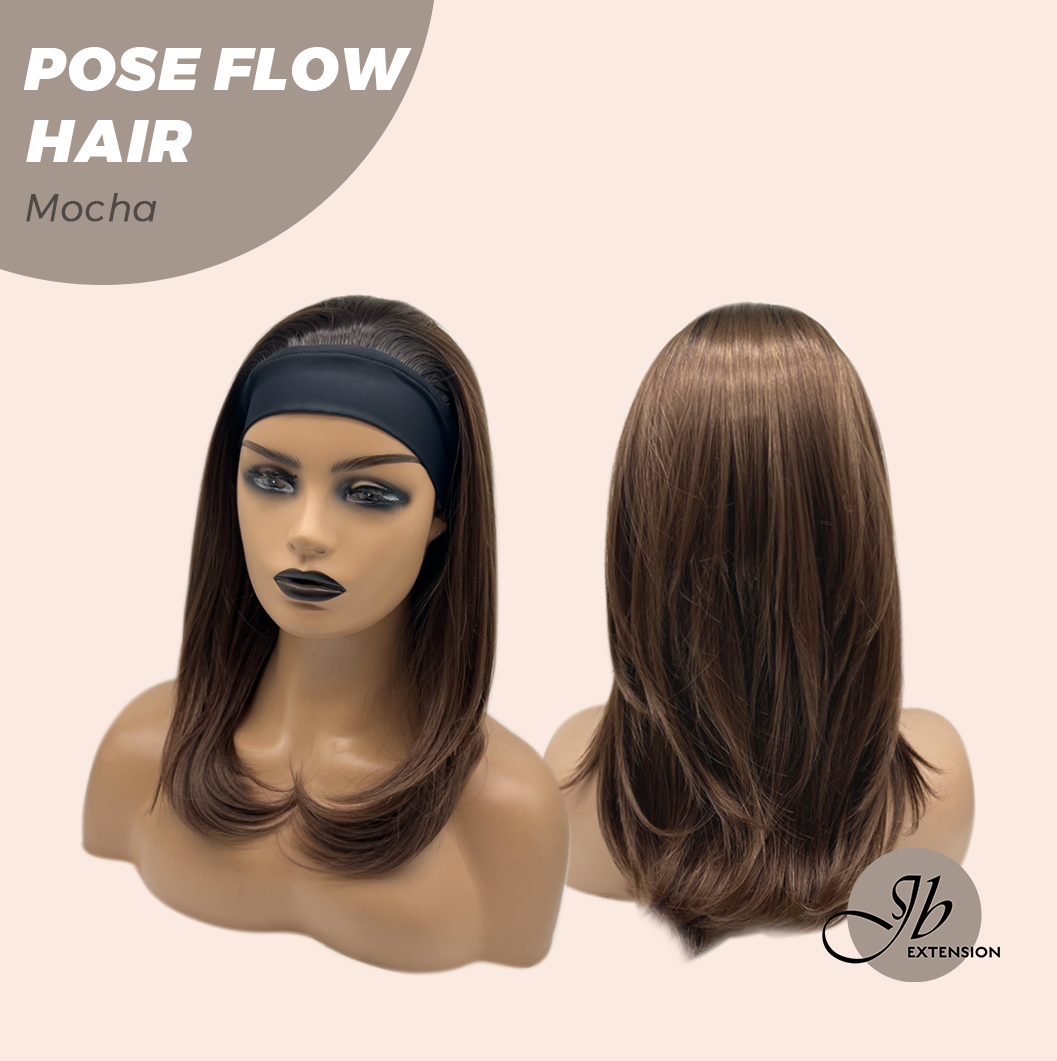 JBEXTENSION 18 Inches Mocha Headband Wig POSE FLOW HAIR - MOCHA