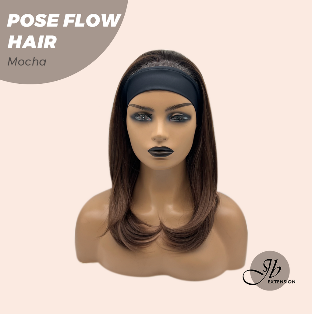 JBEXTENSION 18 Inches Mocha Headband Wig POSE FLOW HAIR - MOCHA