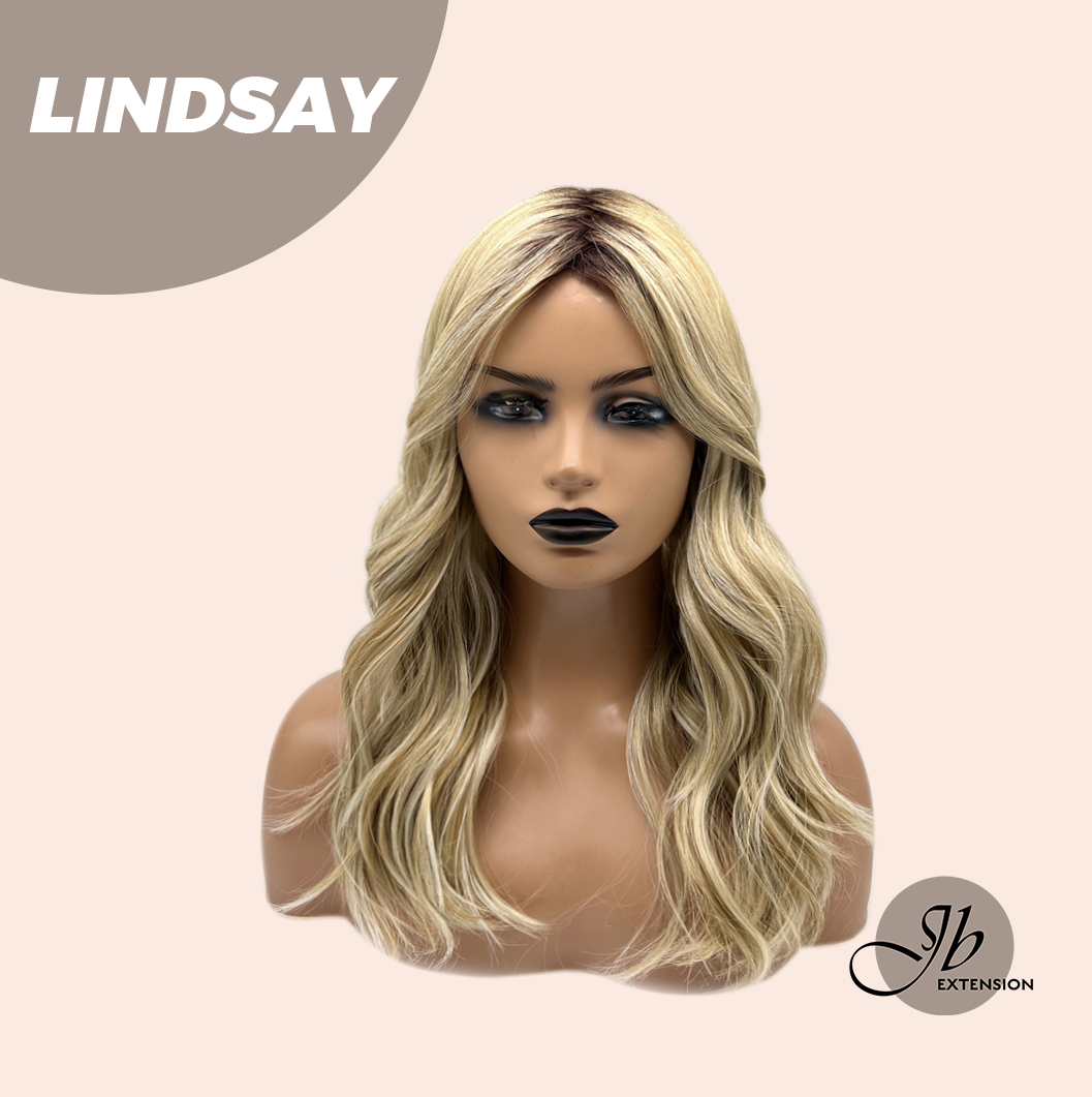 JBEXTENSION 18 Inches Curly Blonde Women Fashion Full Machine Wig LINDSAY【PLUS PERMATEASE】【BENDY EAR TABS】