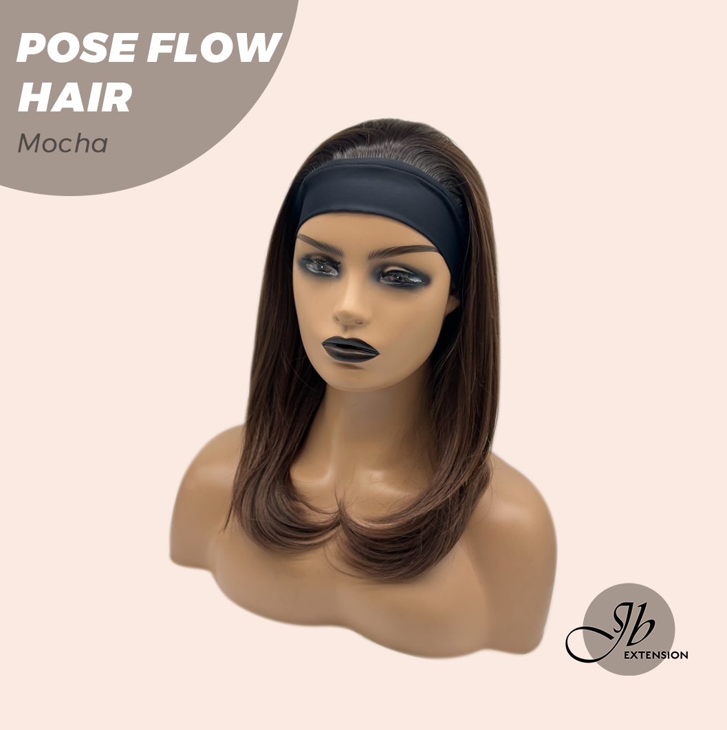 JBEXTENSION 18 Inches Mocha Headband Wig POSE FLOW HAIR - MOCHA
