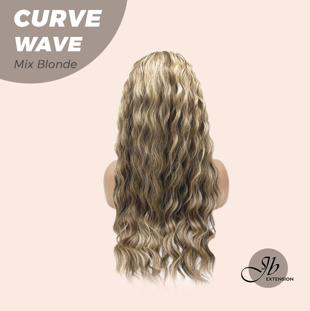 JBEXTENSION 26 Inches Long Wave Mix Blonde Headband Wig CURVE WAVE - MIX BLONDE