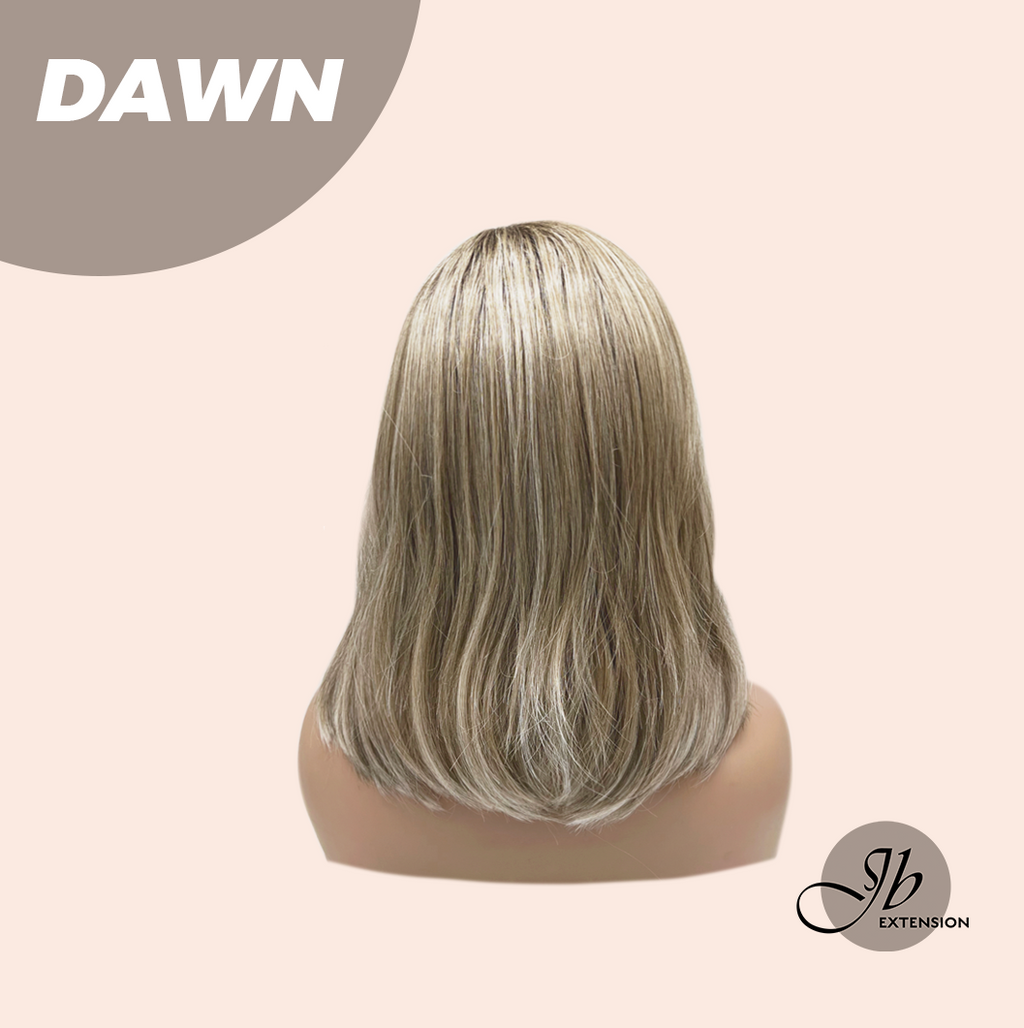 JBEXTENSION 14 Inches Ash Grey Women Fashion Full Machine Wig DAWN【PLUS PERMATEASE】【BENDY EAR TABS】