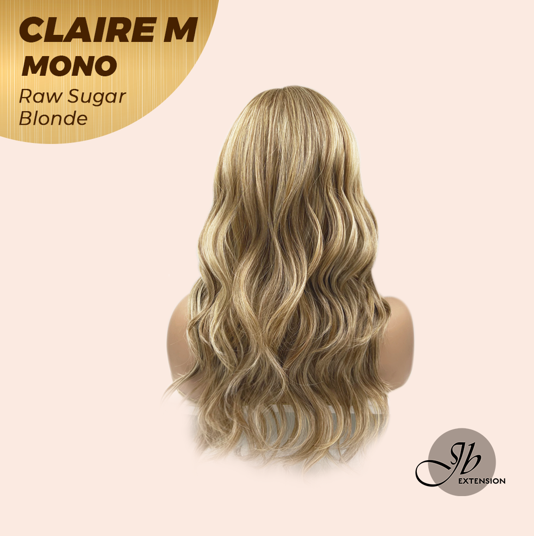 [PRE-ORDER] JBEXTENSION CLAIRE MONO RAW SUGAR BLONDE Partial Monofilament Wig 22 Inches Raw Sugar Blonde Partial Mono Lace Glueless Wig CLAIRE MONO RAW SUGAR BLONDE【BENDY EAR TABS】