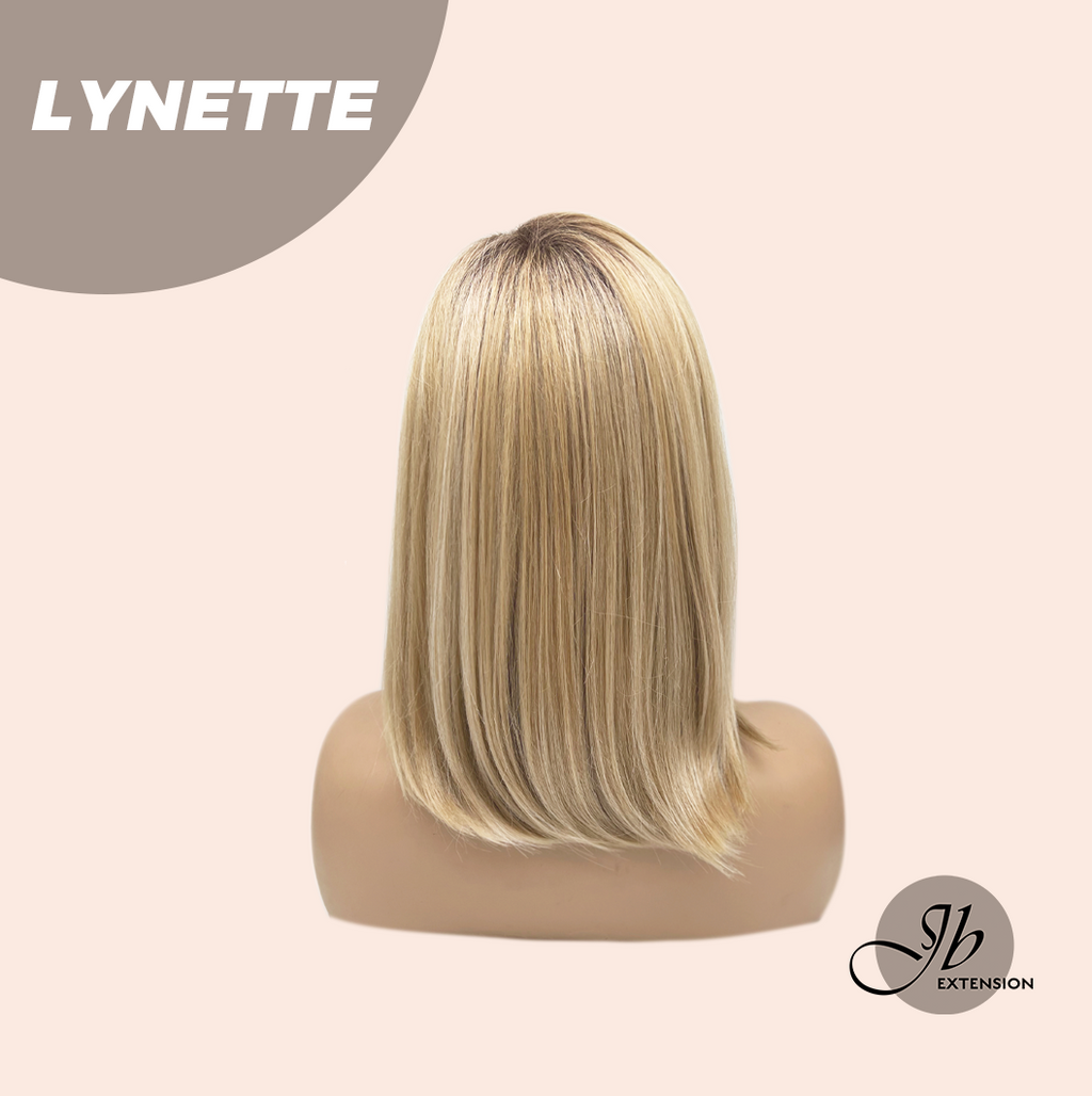 JBEXTENSION 14 Inches Honey Blonde Women Fashion Full Machine Wig LYNETTE【PLUS PERMATEASE】【BENDY EAR TABS】