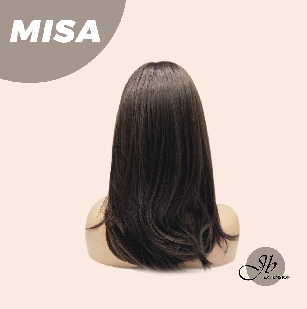 JBEXTENSION 16 Inches Cold Brown Wig With Bangs MISA
