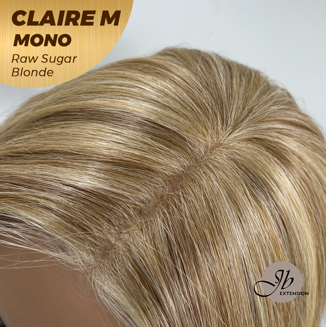 [PRE-ORDER] JBEXTENSION CLAIRE MONO RAW SUGAR BLONDE Partial Monofilament Wig 22 Inches Raw Sugar Blonde Partial Mono Lace Glueless Wig CLAIRE MONO RAW SUGAR BLONDE【BENDY EAR TABS】
