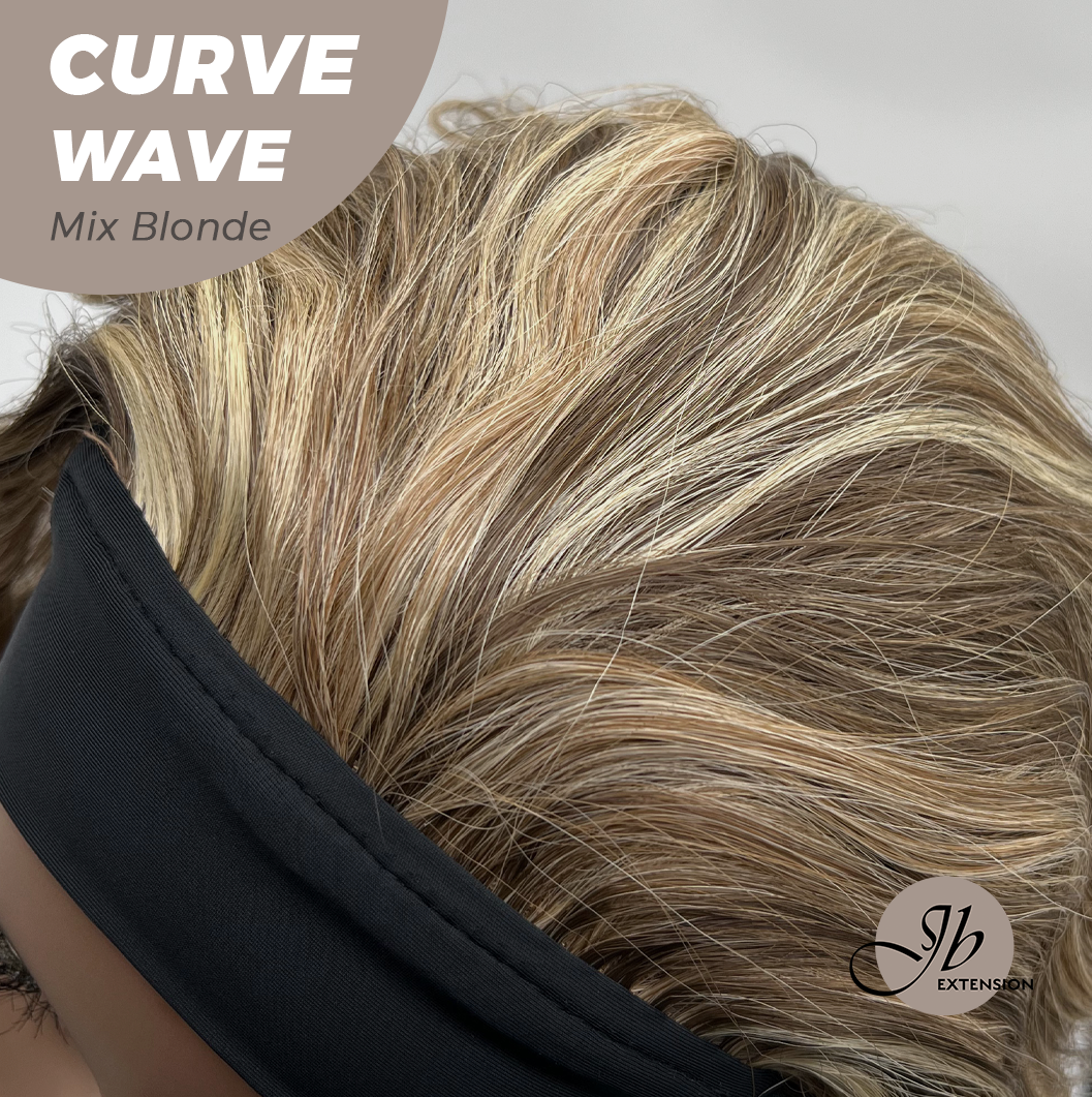 JBEXTENSION 26 Inches Long Wave Mix Blonde Headband Wig CURVE WAVE - MIX BLONDE