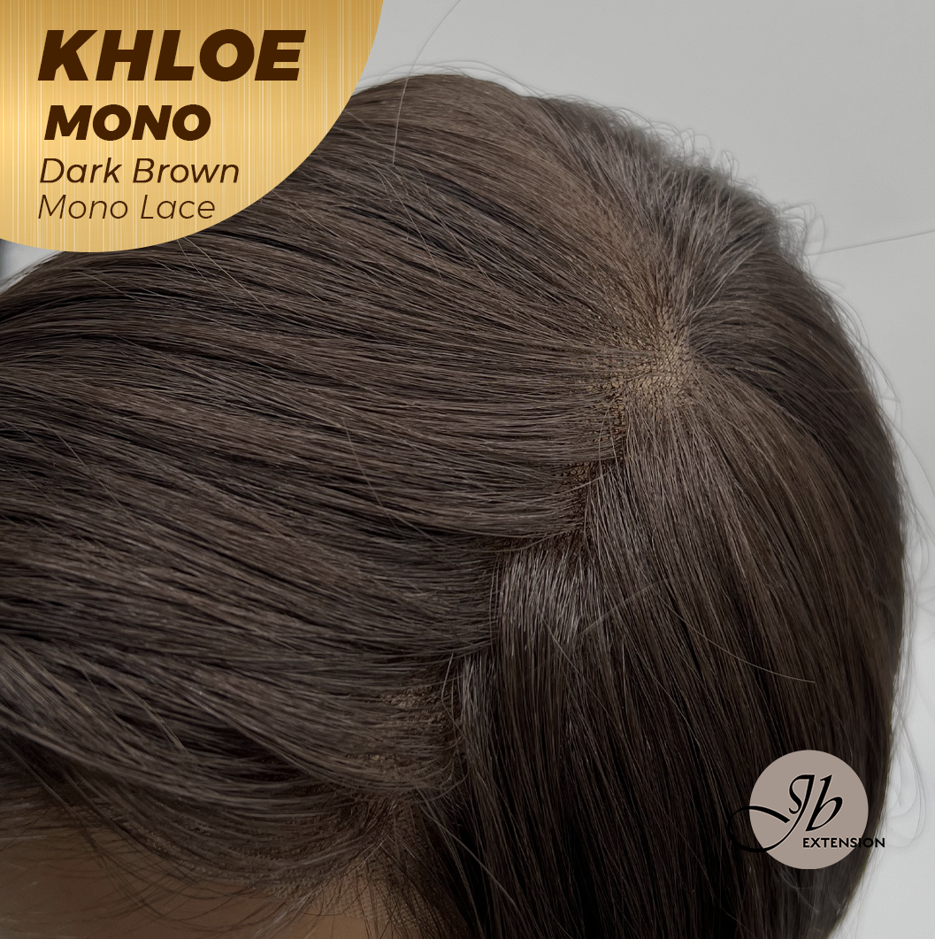 [PRE-ORDER] JBEXTENSION KHLOE MONO Monofilament Handmade Wig 6X5 Full Monofilament Hand Tied Top Wig 12 Inches Bob Cut Dark Brown Mono Lace Handmade Futura Fiber Wig With Anti-slip Silicone Strips Glueless Wig KHLOE MONO DARK BROWN【BENDY EAR TABS】