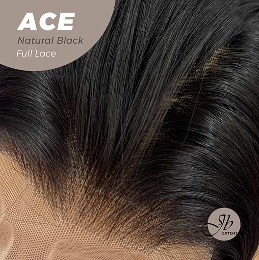 JBEXTENSION 28 Inches Natural Black Long Straight HD Transparent 360 Lace Front Wigs Pre-Plucked Hair Glueless 180% Density Full Lace Hair Glueless Wigs For Thinning Hair ACE NATURAL BLACK