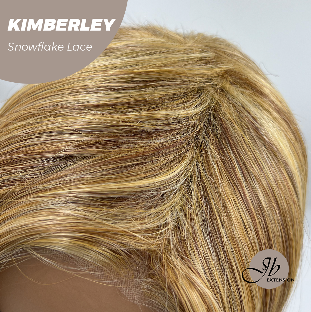 HOT OF SEASON - 14 Inches Honey Blonde Pre-Cut Snowflake Lace Frontlace Glueless Wig KIMBERLEY【PERMATEASE】【BENDY EAR TABS】