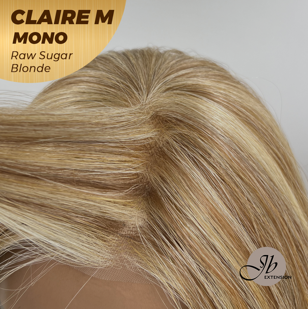 [PRE-ORDER] JBEXTENSION CLAIRE MONO RAW SUGAR BLONDE Partial Monofilament Wig 22 Inches Raw Sugar Blonde Partial Mono Lace Glueless Wig CLAIRE MONO RAW SUGAR BLONDE【BENDY EAR TABS】