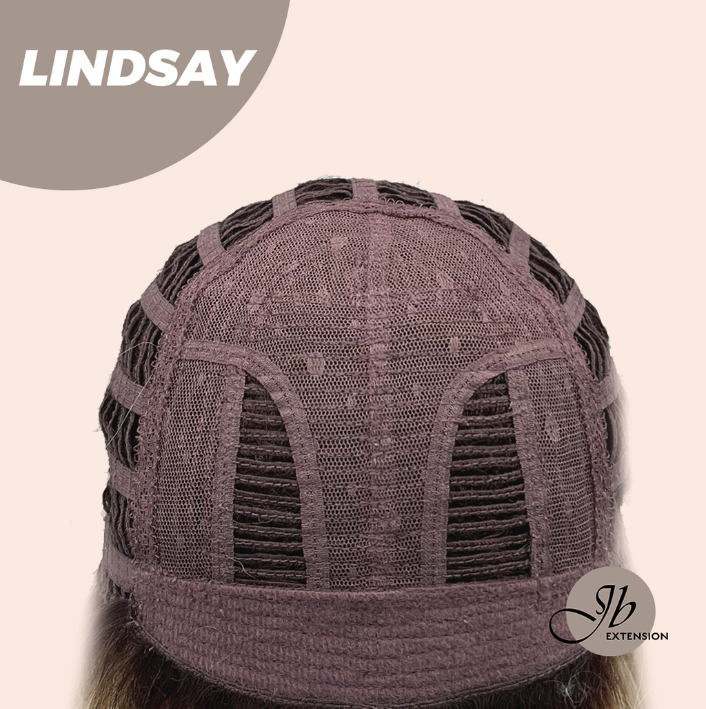 JBEXTENSION 18 Inches Curly Blonde Women Fashion Full Machine Wig LINDSAY【PLUS PERMATEASE】【BENDY EAR TABS】