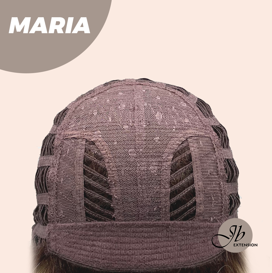 JBEXTENSION 12 Inches Short Blonde Women Fashion Full Machine Wig MARIA【PLUS PERMATEASE】【BENDY EAR TABS】