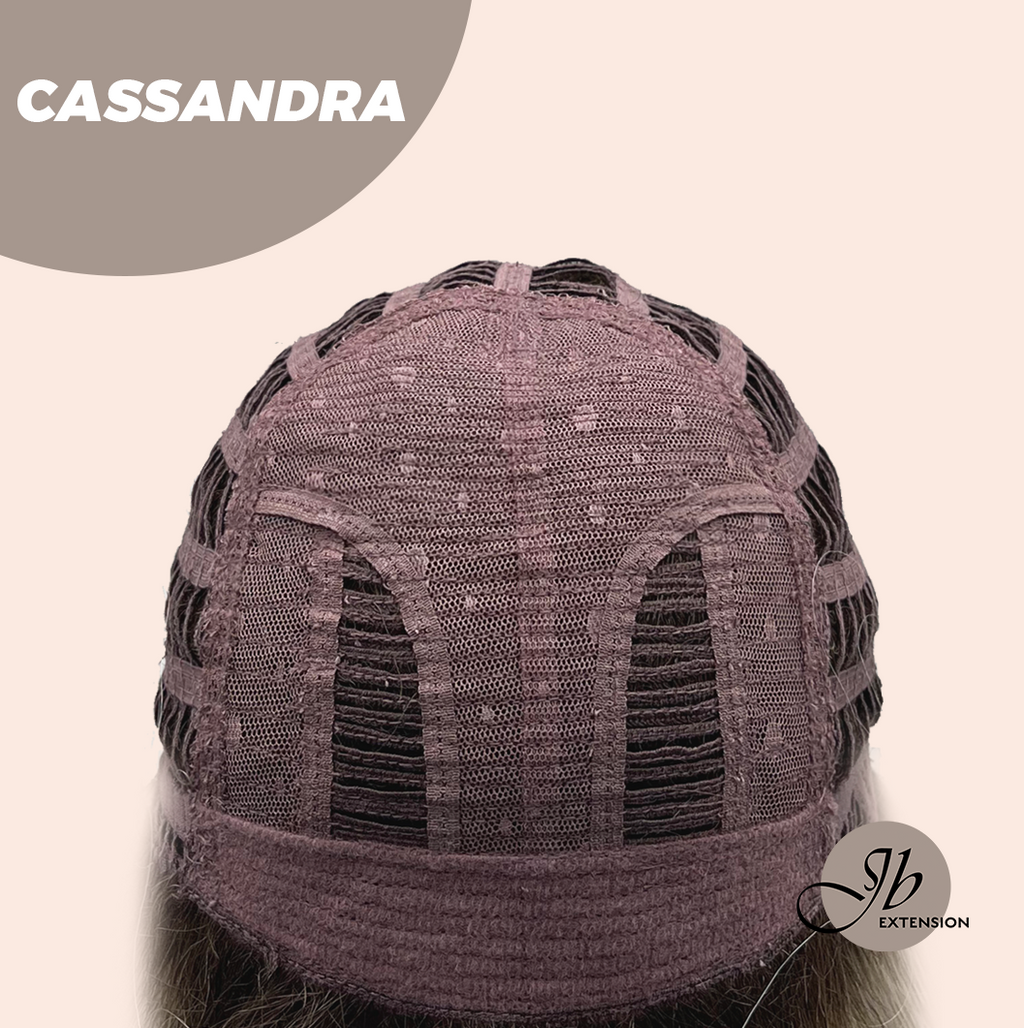 JBEXTENSION 18 Inches Ash Blonde White Wig with Bangs Women Fashion Full Machine Wig CASSANDRA【PLUS PERMATEASE】【BENDY EAR TABS】