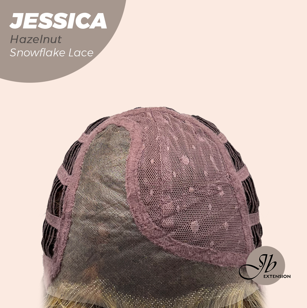 [PRE-ORDER] JBEXTENSION 16 Inches Hazelnut Curly Pre-Cut Side Part Snowflake Lace Frontlace Glueless Wig JESSICA HAZELNUT【BENDY EAR TABS】
