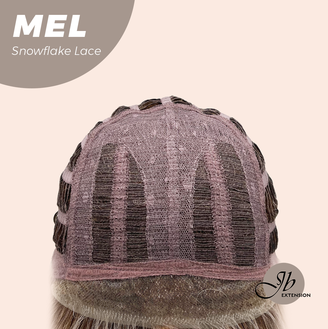 JBEXTENSION 20 Inches Ash Blonde Curly Pre-Cut Snowflake Lace Frontlace Glueless Wig MEL【PERMATEASE】【BENDY EAR TABS】- S/M