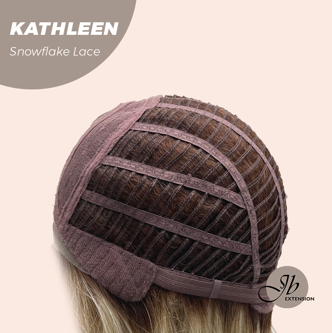 [PRE-ORDER] JBEXTENSION 15 Inches Mix Blonde Pre-Cut T Part Snowflake Lace Frontlace Glueless Wig KATHLEEN【BENDY EAR TABS】