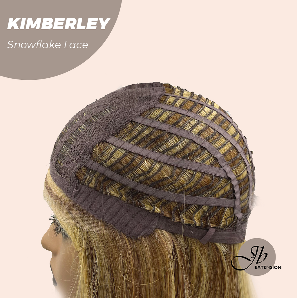 HOT OF SEASON - 14 Inches Honey Blonde Pre-Cut Snowflake Lace Frontlace Glueless Wig KIMBERLEY【PERMATEASE】【BENDY EAR TABS】