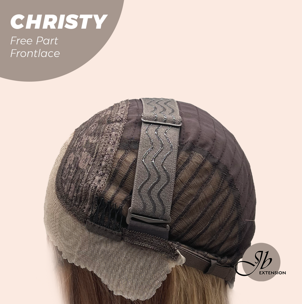 JBEXTENSION 22 Inches Mix Blonde Wave Fiber X, Tangle Less Pre-Cut Free Part Frontlace Glueless Wig CHRISTY【FIBER X】